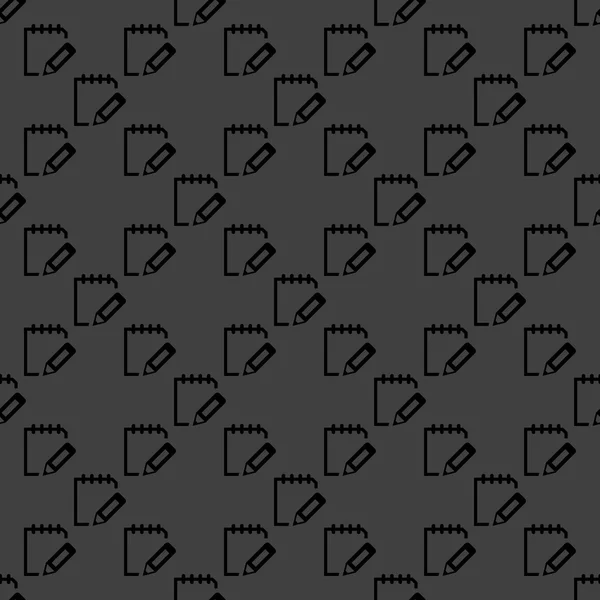 Papier pour bloc-notes Documents icône web. design plat. Modèle sans couture . — Image vectorielle