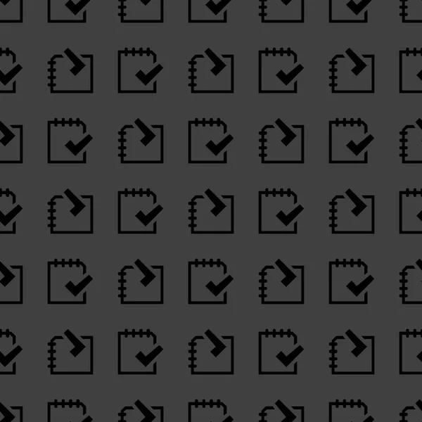 Papel del bloc de notas Documentos icono web. diseño plano. Patrón sin costura . — Archivo Imágenes Vectoriales