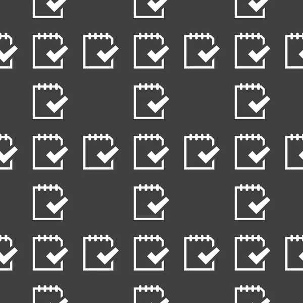 Notizblock Papier dokumentiert Web-Symbol. flache Bauweise. nahtloses Muster. — Stockvektor