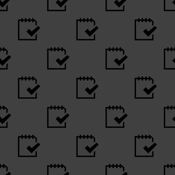 Papel del bloc de notas Documentos icono web. diseño plano. Patrón sin costura . — Vector de stock