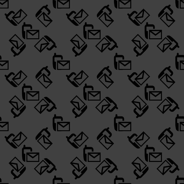 Sms web icon. flat design. Seamless pattern.