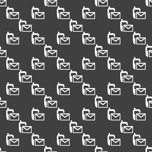 Sms web icon. flat design. Seamless pattern.