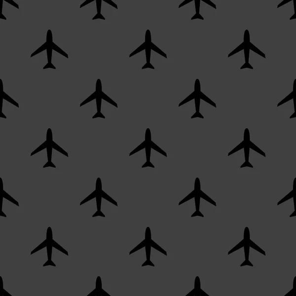 Plane web icon. flat design. Seamless pattern. — Stock Vector