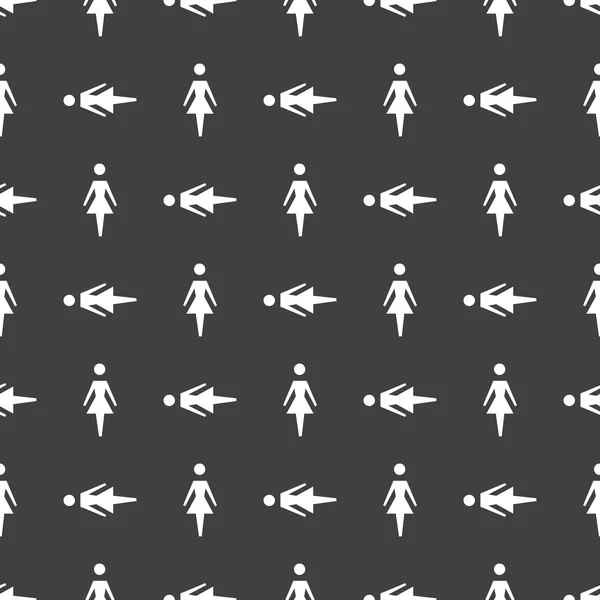 Kadın tuvaleti web simgesi. düz tasarım. seamless modeli. — Stok Vektör
