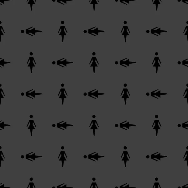 Vrouw toilet web pictogram. platte ontwerp. naadloze patroon. — Stockvector