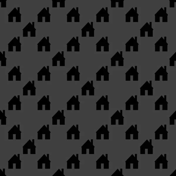 Huis web pictogram. platte ontwerp. naadloze patroon. — Stockvector