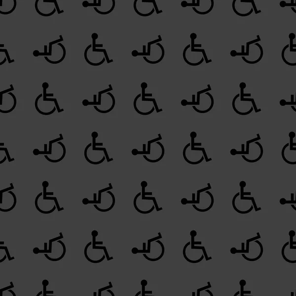 Handicap web pictogram. platte ontwerp. naadloze patroon. — Stockvector