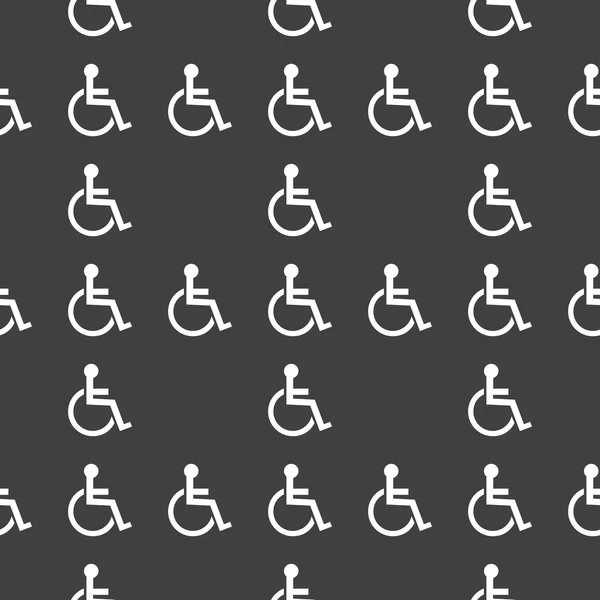 Handicap web pictogram. platte ontwerp. naadloze patroon. — Stockvector