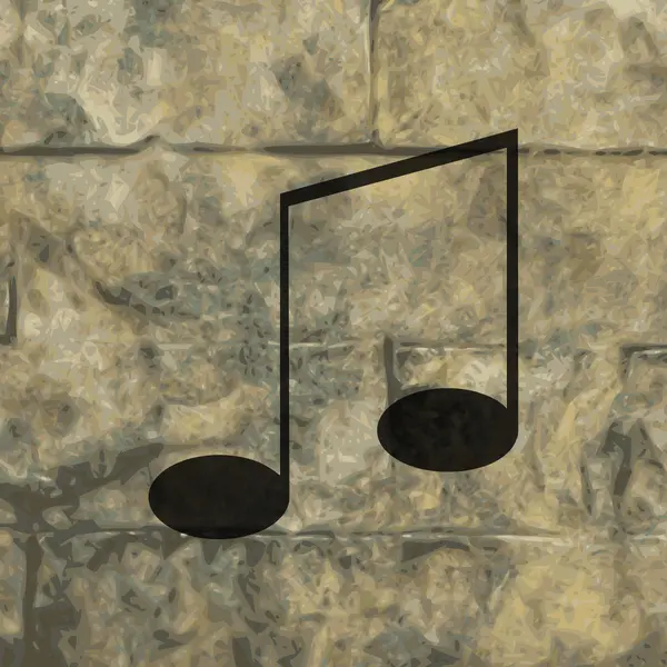 Elementos musicales notas icono web, diseño plano — Archivo Imágenes Vectoriales