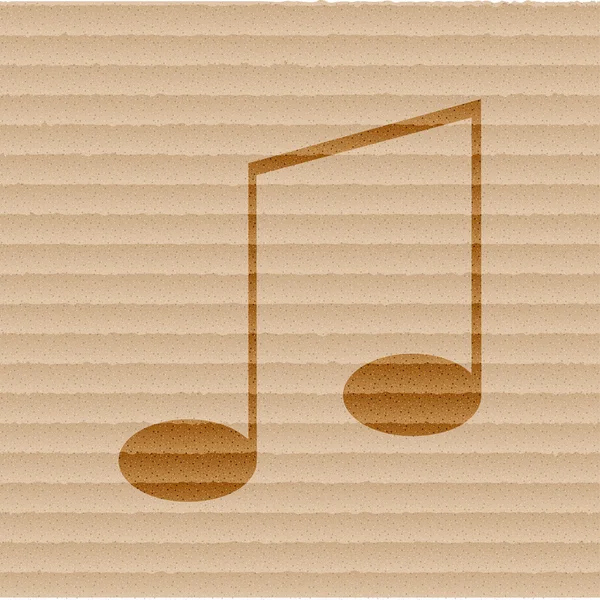 Éléments de musique notes icône web, design plat — Image vectorielle