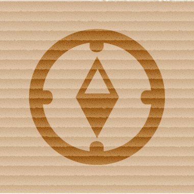 Pusula. düz modern web düğme ve metin için yer.