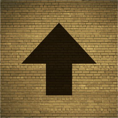 pijl-omhoog. platte moderne web knop en ruimte voor uw tekst