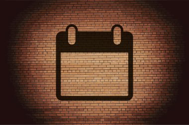 Takvim. düz modern web düğme ve metin için yer.