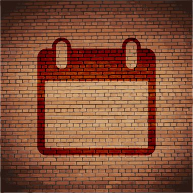 Takvim. düz modern web düğme ve metin için yer.