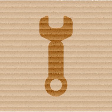 İngiliz anahtarı. çalışmak için bir araç. düz modern web düğme ve metin için yer.