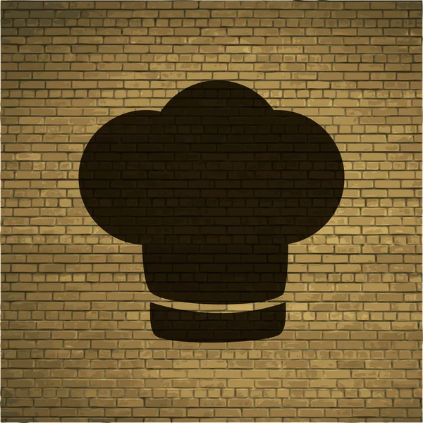 Gorra de chef. Cocinar. Botón web moderno plano y espacio para su texto — Archivo Imágenes Vectoriales