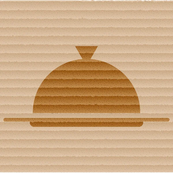 El restaurante Cloche. Botón web moderno plano y espacio para su texto — Archivo Imágenes Vectoriales