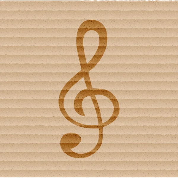 Éléments de musique notes icône web, design plat — Image vectorielle