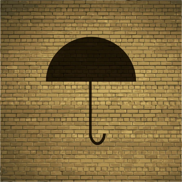 Parapluie. Bouton web plat moderne et espace pour votre texte . — Image vectorielle