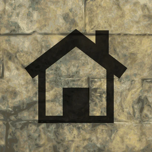 บ้าน ปุ่มเว็บสมัยใหม่แบนและพื้นที่สําหรับข้อความของคุณ — ภาพเวกเตอร์สต็อก