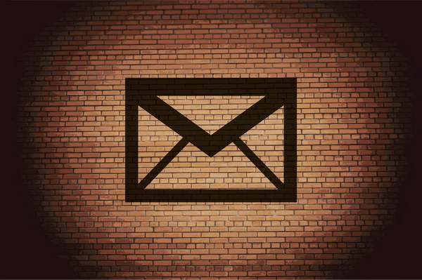Mail. boríték. lakás modern web gomb és hely a szöveg. — Stock Vector