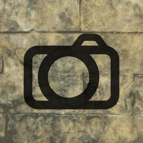 Φωτογραφική μηχανή. επίπεδη σύγχρονες web κουμπί και χώρο για το κείμενό σας. — Διανυσματικό Αρχείο