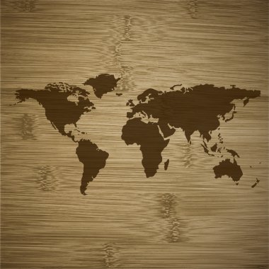 Dünya harita web simgesi, düz tasarım
