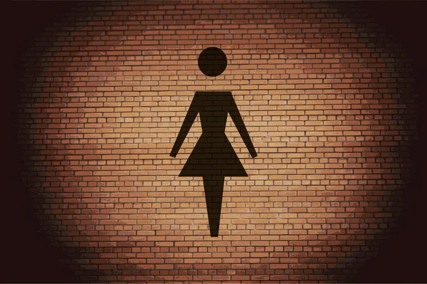 Baño de mujeres. Botón web moderno plano y espacio para su texto . — Archivo Imágenes Vectoriales