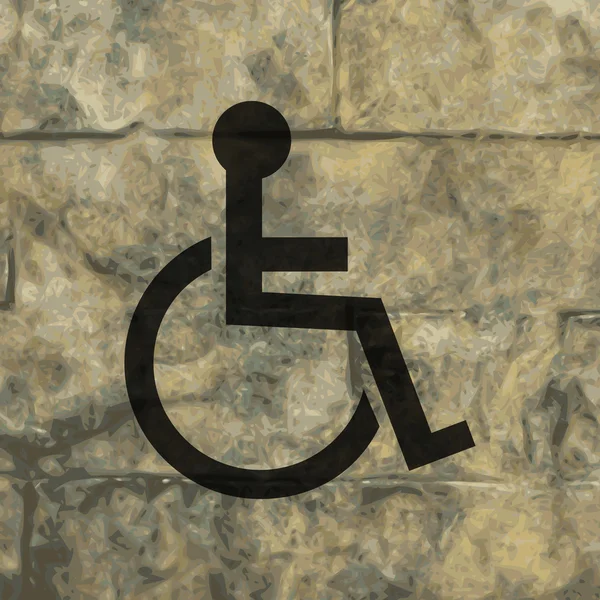 Handicapés. Bouton web plat moderne et espace pour votre texte . — Image vectorielle