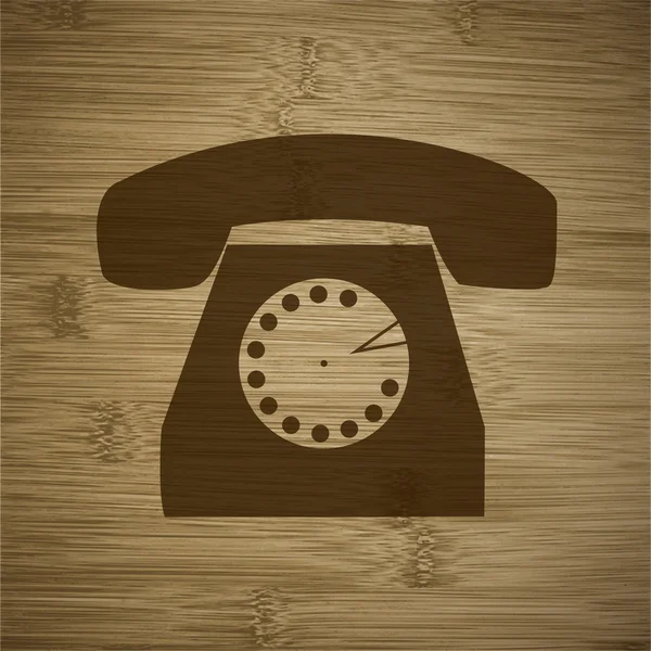 レトロな電話。フラットな近代的な web ボタンおよびテキストのスペース — ストックベクタ