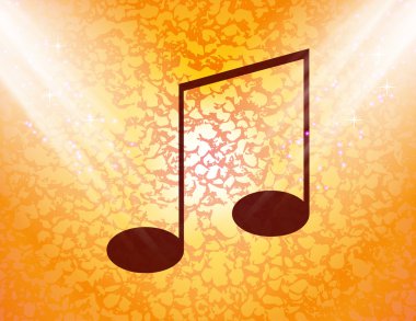 Müzik öğelerini notları web simgesi, düz tasarım