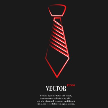 hipster kravat. düz modern web düğme ve metin için yer