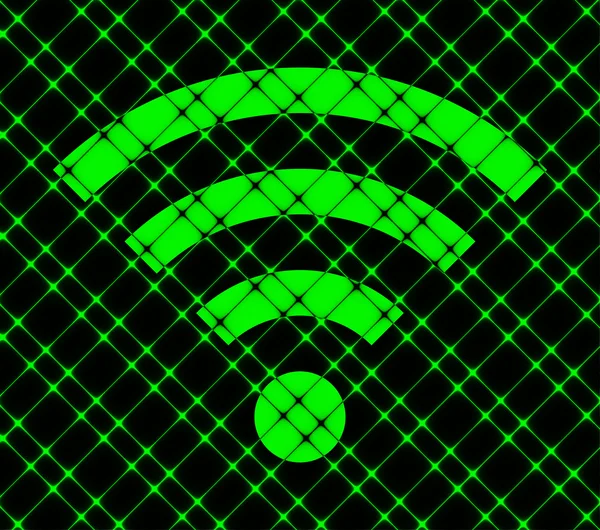 WI-FI. Пласка сучасна веб-кнопка і простір для вашого тексту — стоковий вектор