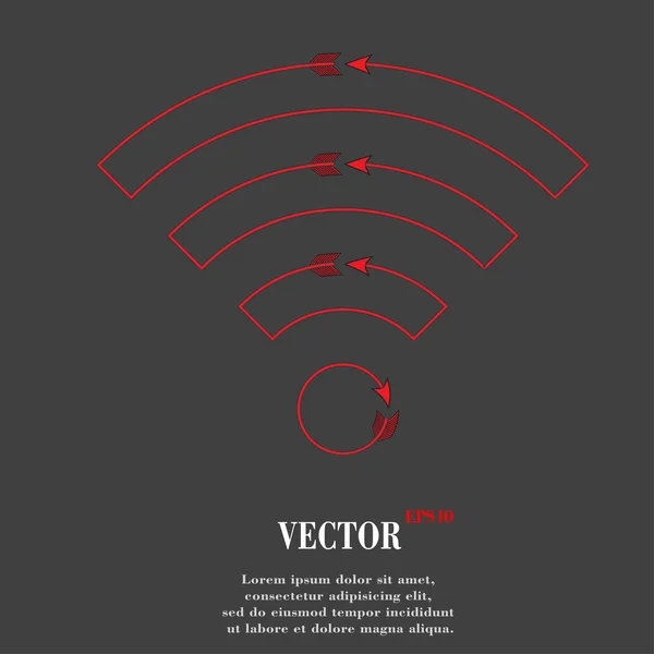 WI-FI. Bouton web plat moderne et espace pour votre texte — Image vectorielle