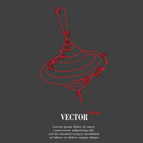 Un vortice. Pulsante web moderno piatto e spazio per il testo — Vettoriale Stock