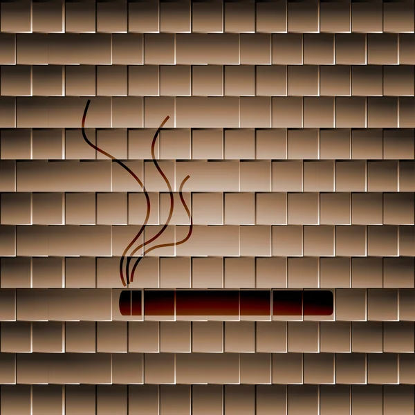 Panneau fumeur. cigarette. Bouton web plat moderne et espace pour votre texte — Image vectorielle