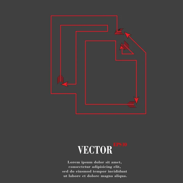 Papel en blanco. Botón web moderno plano y espacio para su texto . — Archivo Imágenes Vectoriales