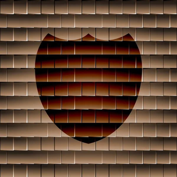 Protección del escudo. Botón web moderno plano y espacio para su texto . — Vector de stock