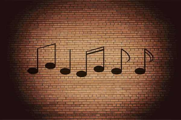 Note musicali su righi con sfondo astratto — Foto Stock