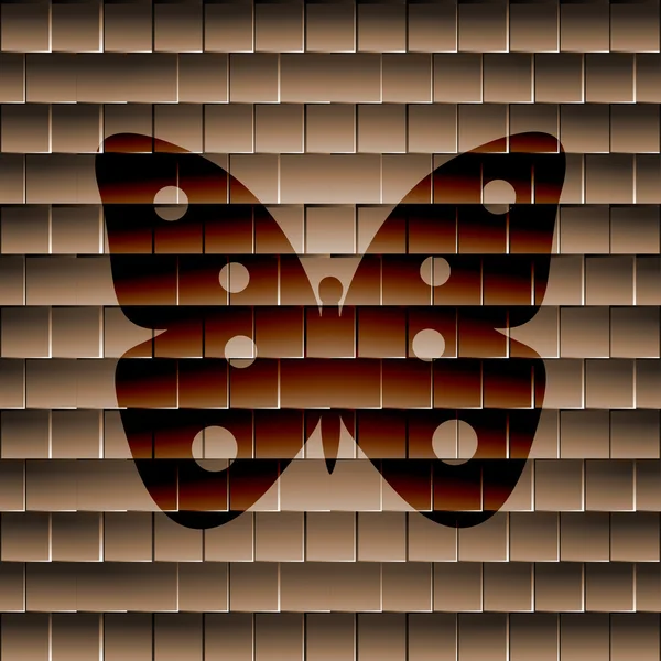 Motyl ikona Płaska konstrukcja z streszczenie tło — Zdjęcie stockowe