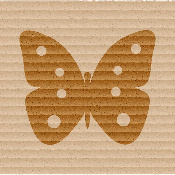 Icono de mariposa diseño plano con fondo abstracto — Foto de Stock