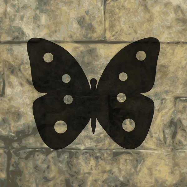 Иконка бабочки плоский дизайн с абстрактным фоном — стоковое фото