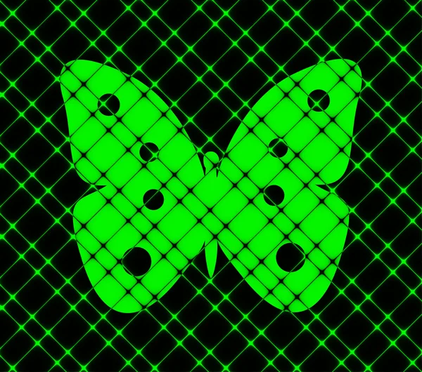 Schmetterling-Symbol flaches Design mit abstraktem Hintergrund — Stockfoto