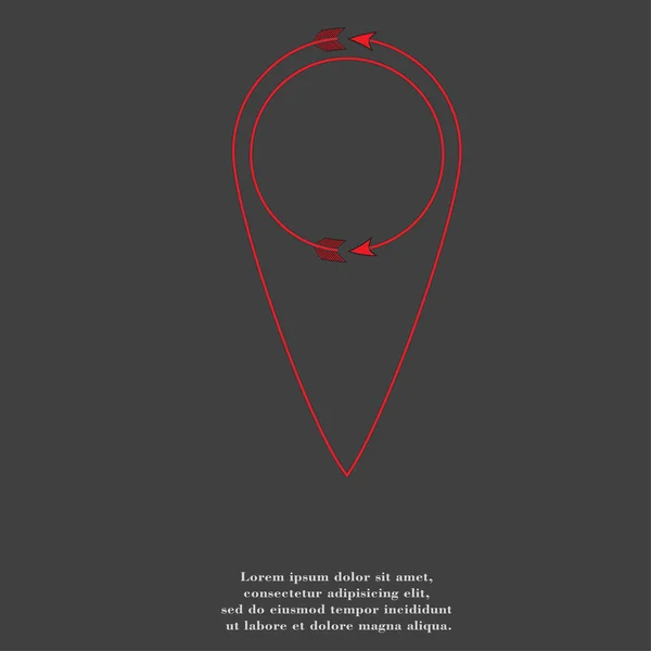 İşaretçi düz tasarım arka plan ile işaretle — Stok fotoğraf