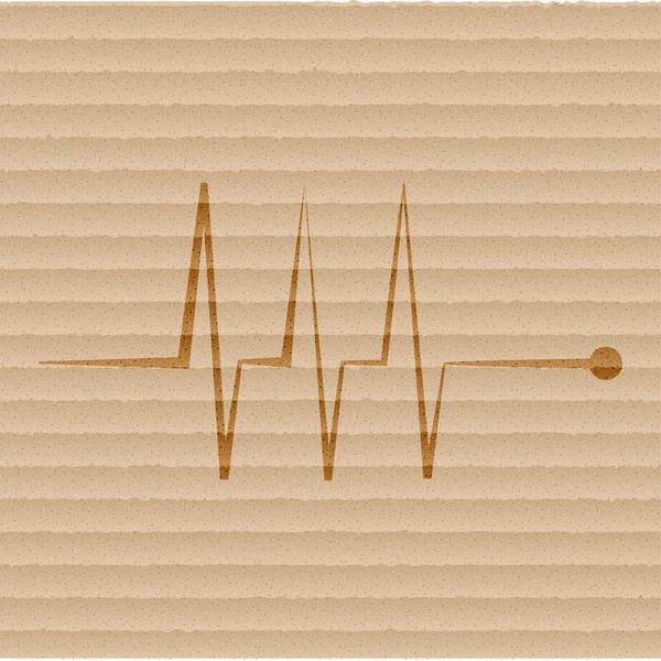 Hjerte puls fladt design med abstrakt baggrund - Stock-foto