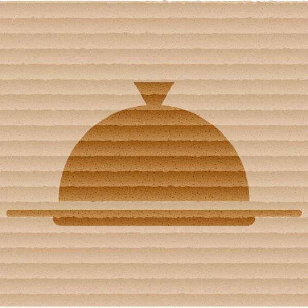 Restaurant cloche icon flat design with abstract background — Stock Photo, Image