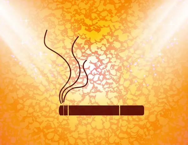 Rauchzeichen. Zigarettensymbol. flaches Design mit abstraktem Hintergrund — Stockfoto
