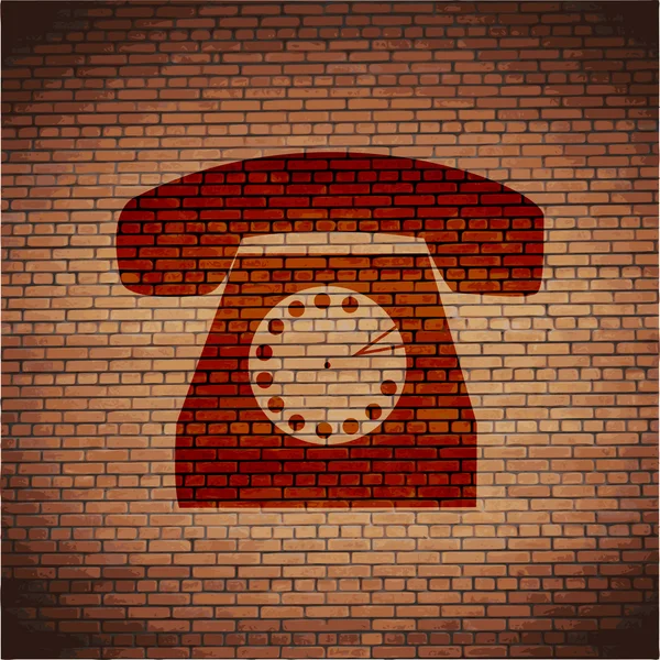 Retro phone icon flat design with abstract background — стоковое фото