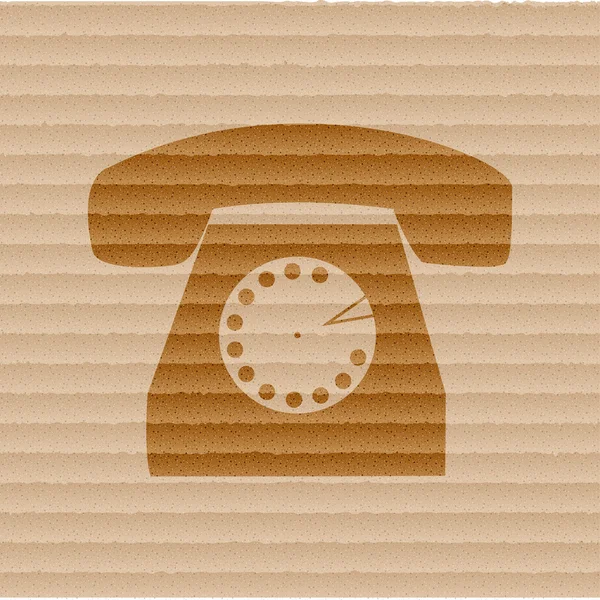 Telefon retro ikona Płaska konstrukcja z streszczenie tło — Zdjęcie stockowe