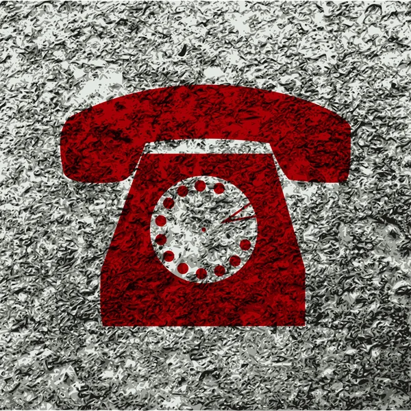 Retro phone icon flat design with abstract background — стоковое фото